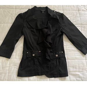 White House Black Market Women's Black 3/4 Sleeve Jacket